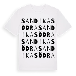 Sandika Södra ordlek t-shirt – ekologisk bomull t-shirt från Pinshirt