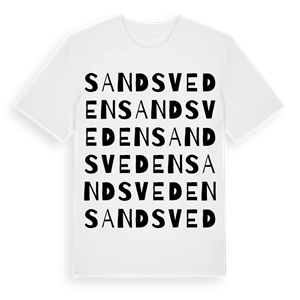 Sandsveden ordlek t-shirt – ekologisk bomull t-shirt från Pinshirt