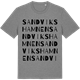 Mid Heather Gray t-shirt med Sandvikshamnen ordlek t-shirt