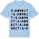 Blue Soul t-shirt med Sandvreta ordlek t-shirt