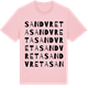 Pink Cotton t-shirt med Sandvreta ordlek t-shirt