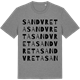 Mid Heather Gray t-shirt med Sandvreta ordlek t-shirt