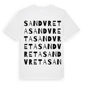 Sandvreta ordlek t-shirt – ekologisk bomull t-shirt från Pinshirt