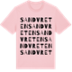 Pink Cotton t-shirt med Sandvreten ordlek t-shirt