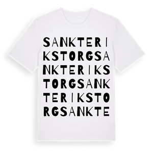 Sankt Eriks torg ordlek t-shirt – ekologisk bomull t-shirt från Pinshirt