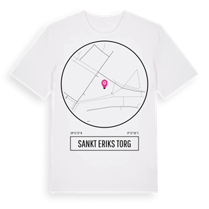 Sankt Eriks torg t-shirt – ekologisk bomull t-shirt från Pinshirt