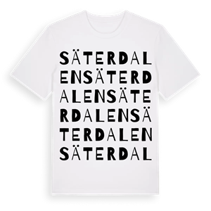 Säterdalen ordlek t-shirt – ekologisk bomull t-shirt från Pinshirt