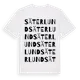 White t-shirt med Säterlund ordlek t-shirt