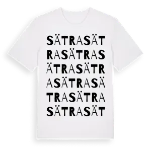Sätra ordlek t-shirt – ekologisk bomull t-shirt från Pinshirt