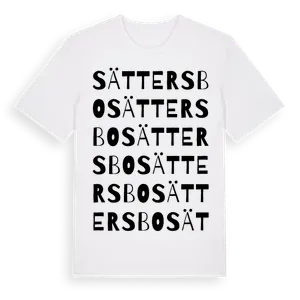 Sättersbo ordlek t-shirt – ekologisk bomull t-shirt från Pinshirt