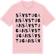 Pink Cotton t-shirt med Sävstugan ordlek t-shirt
