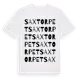 White t-shirt med Saxtorpet ordlek t-shirt