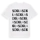 White t-shirt med Segla ordlek t-shirt