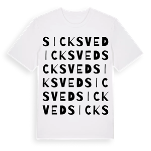 Sicksved ordlek t-shirt – ekologisk bomull t-shirt från Pinshirt