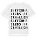 White t-shirt med Sifferhällen ordlek t-shirt
