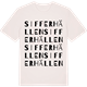 Vintage White t-shirt med Sifferhällen ordlek t-shirt