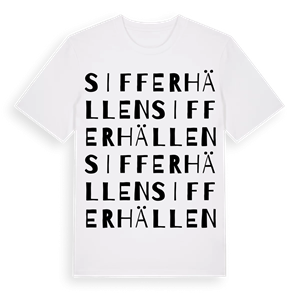 Sifferhällen ordlek t-shirt – ekologisk bomull t-shirt från Pinshirt