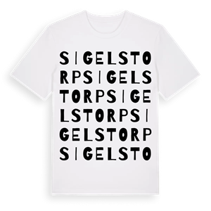 Sigelstorp ordlek t-shirt – ekologisk bomull t-shirt från Pinshirt