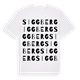 White t-shirt med Siggberg ordlek t-shirt