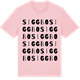 Pink Cotton t-shirt med Siggbo ordlek t-shirt