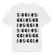 White t-shirt med Siggbo ordlek t-shirt
