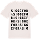 Vintage White t-shirt med Siggefora ordlek t-shirt