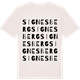 Vintage White t-shirt med Signesberg ordlek t-shirt