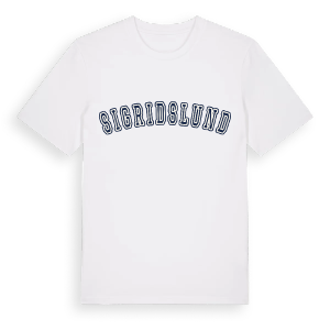 Sigridslund college t-shirt – ekologisk bomull t-shirt från Pinshirt