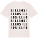 Vintage White t-shirt med Sillbo ordlek t-shirt