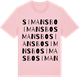 Pink Cotton t-shirt med Simansbo ordlek t-shirt