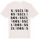 Vintage White t-shirt med Sisseläng ordlek t-shirt