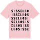 Pink Cotton t-shirt med Sisselbo ordlek t-shirt