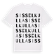 White t-shirt med Sisselkulla ordlek t-shirt