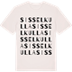 Vintage White t-shirt med Sisselkulla ordlek t-shirt