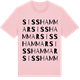Pink Cotton t-shirt med Sisshammar ordlek t-shirt