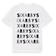 White t-shirt med Sixarby ordlek t-shirt