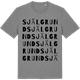 Mid Heather Gray t-shirt med Själgrund ordlek t-shirt