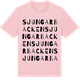 Pink Cotton t-shirt med Sjungarbacken ordlek t-shirt