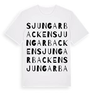 Sjungarbacken ordlek t-shirt – ekologisk bomull t-shirt från Pinshirt