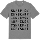 Mid Heather Gray t-shirt med Skarp-Ekeby ordlek t-shirt