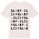 Vintage White t-shirt med Skarp-Ekeby ordlek t-shirt