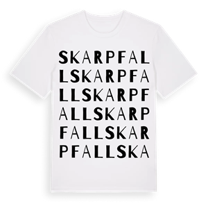 Skarpfall ordlek t-shirt – ekologisk bomull t-shirt från Pinshirt