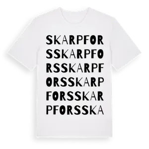 Skarpfors ordlek t-shirt – ekologisk bomull t-shirt från Pinshirt