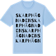 Blue Soul t-shirt med Skarphägnaden ordlek t-shirt