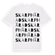 White t-shirt med Skarphärad ordlek t-shirt