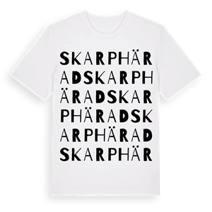 Skarphärad ordlek t-shirt – ekologisk bomull t-shirt från Pinshirt