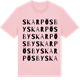 Pink Cotton t-shirt med Skarpösby ordlek t-shirt