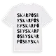 White t-shirt med Skarpösby ordlek t-shirt