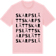 Pink Cotton t-shirt med Skarpslätt ordlek t-shirt