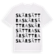 White t-shirt med Skärsättra ordlek t-shirt